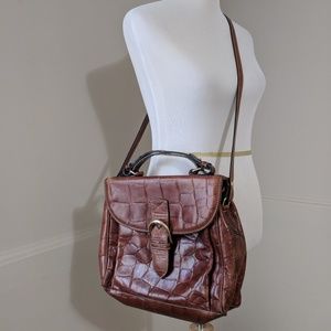 Francesco Biasa Cognac Leather Crossbody Bag